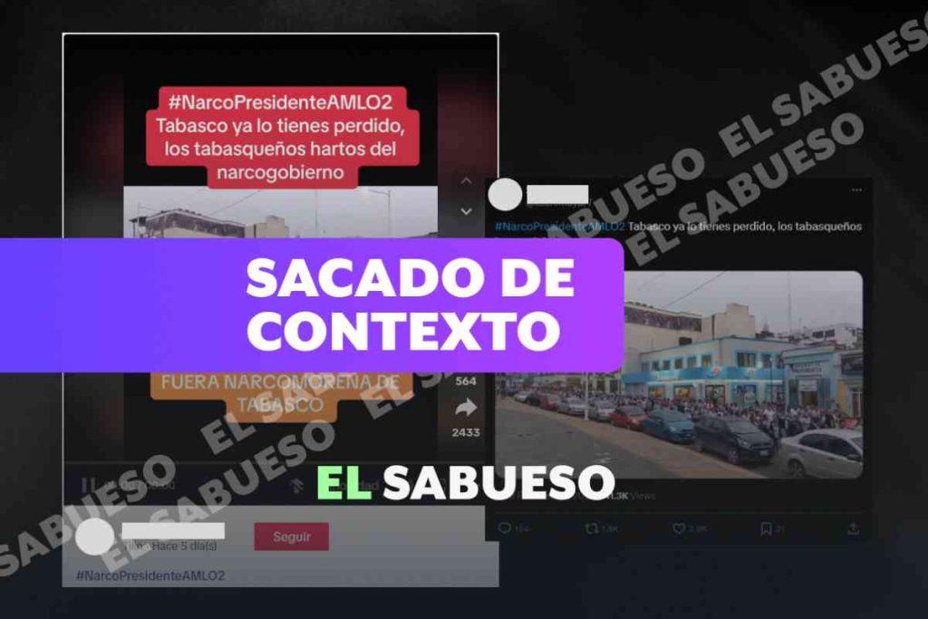 Video no muestra marcha contra AMLO en Tabasco; es una protesta de un sindicato