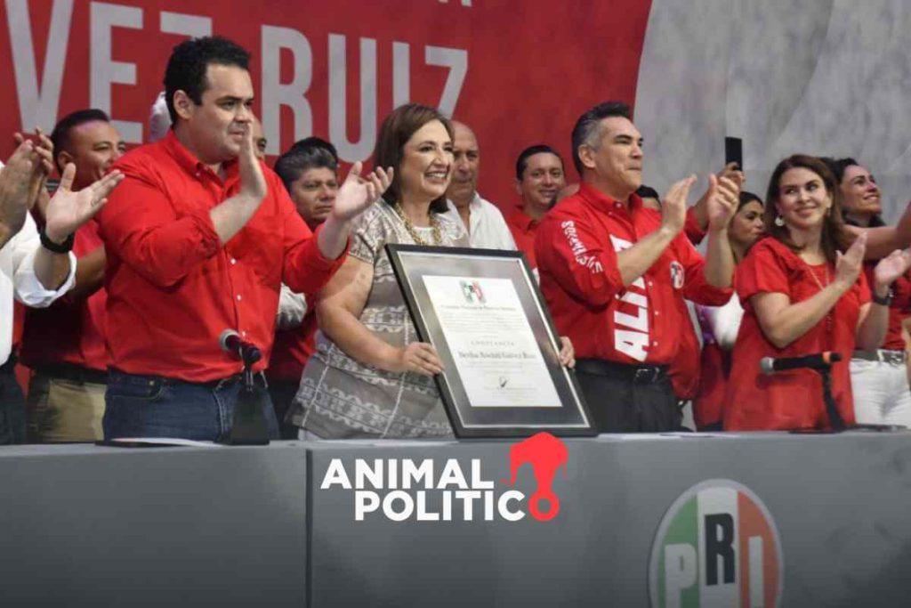 Xóchitl Gálvez recibe constancia como candidata presidencial del PRI: ‘nos enfrentamos a una elección de Estado’, afirma