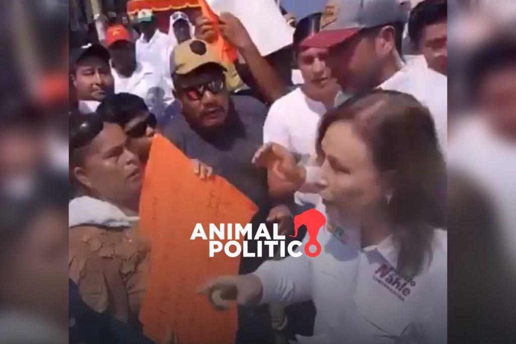 Familiares de Brando, joven asesinado en Veracruz, irrumpen en mitin de Rocío Nahle para exigir justicia; candidata evita el tema