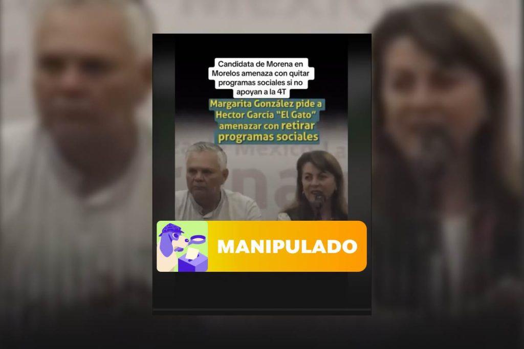 Audio atribuido a Margarita González sobre programas sociales en Morelos tiene indicios de manipulación digital