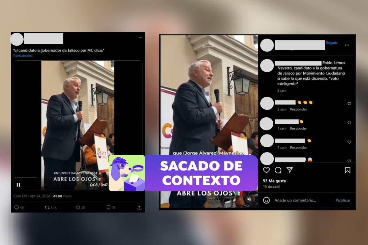 Video no muestra a Pablo Lemus llamando a votar por Xóchitl Gálvez; es el exgobernador Emilio González