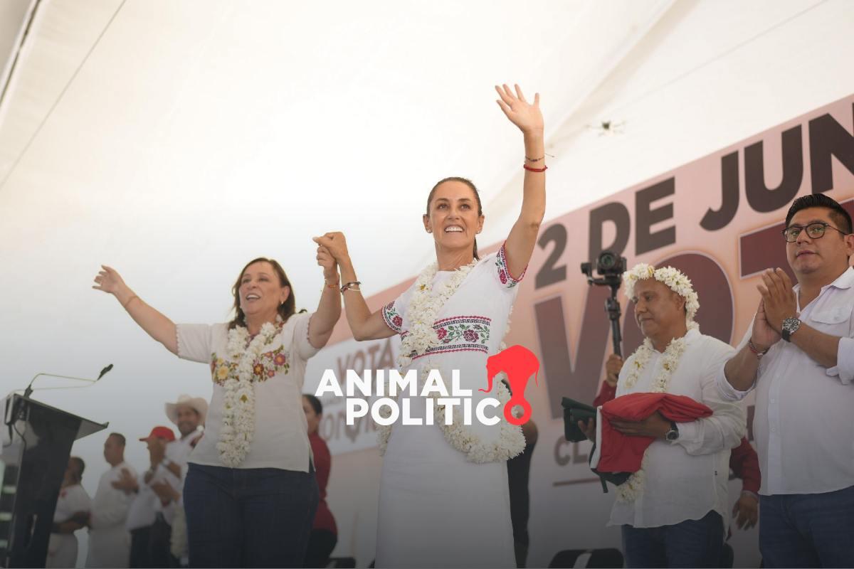 En compañía de Rocío Nahle en Veracruz, Claudia Sheinbaum asegura que “ninguna calumnia nos va a vencer”