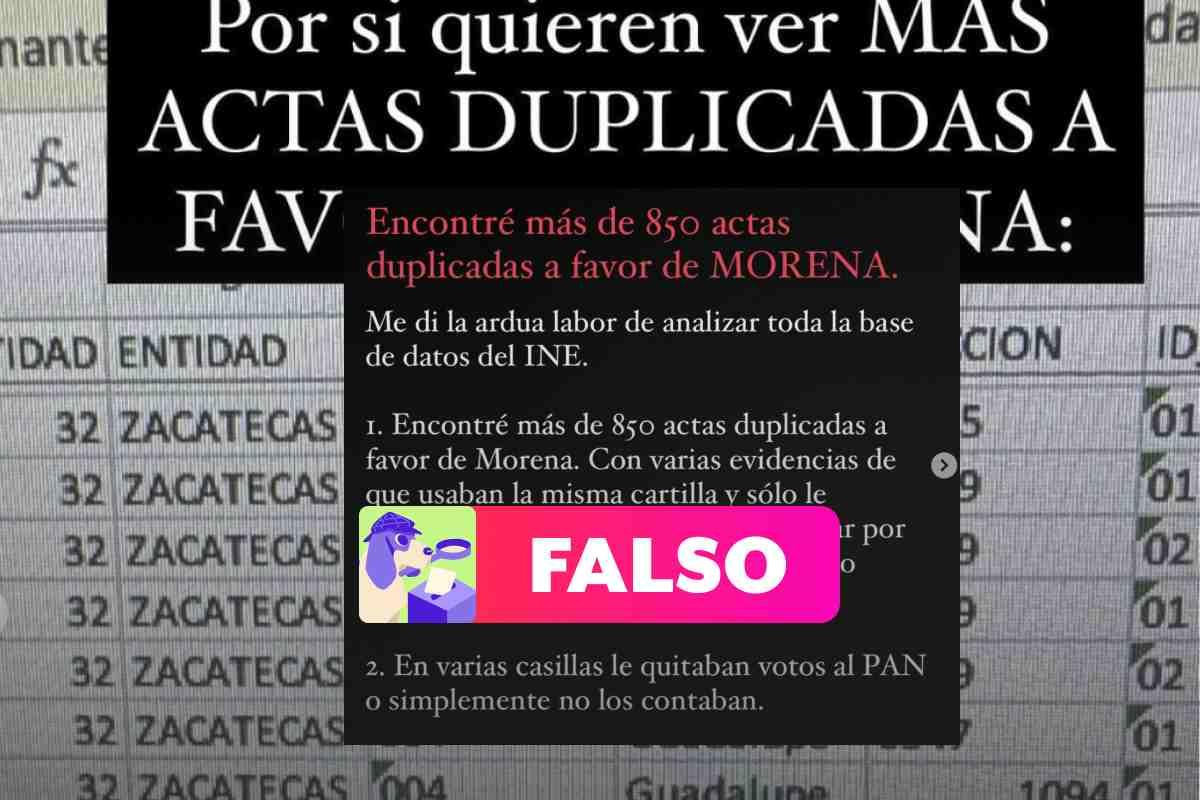 Video desinforma sobre supuesto fraude electoral con actas duplicadas