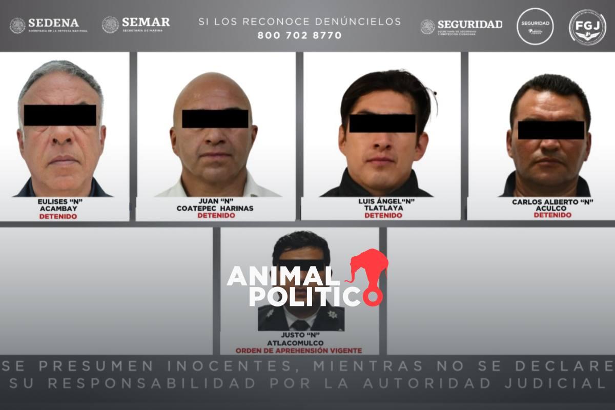 Detienen a directores de policía de 4 municipios del Edomex por presuntos vínculos con grupos criminales