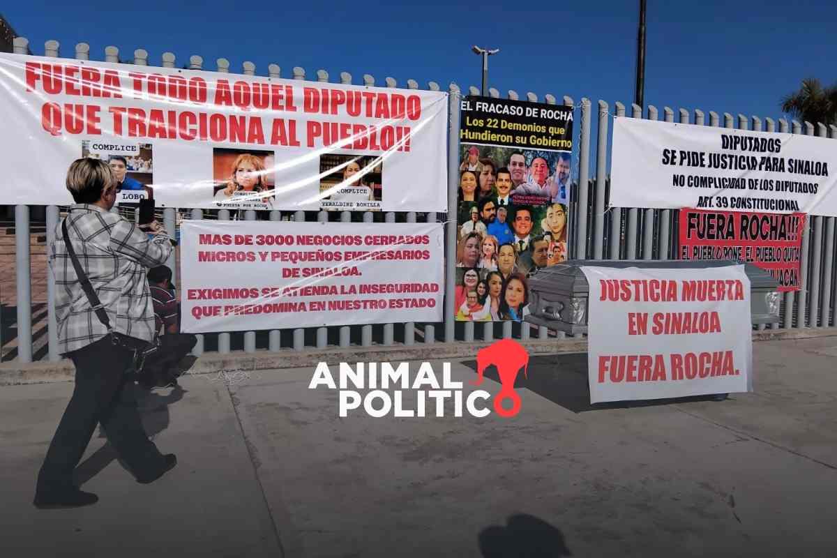 Continúa el “¡Fuera Rocha!” en Sinaloa: manifestantes ingresan al Congreso; exigen paz y seguridad