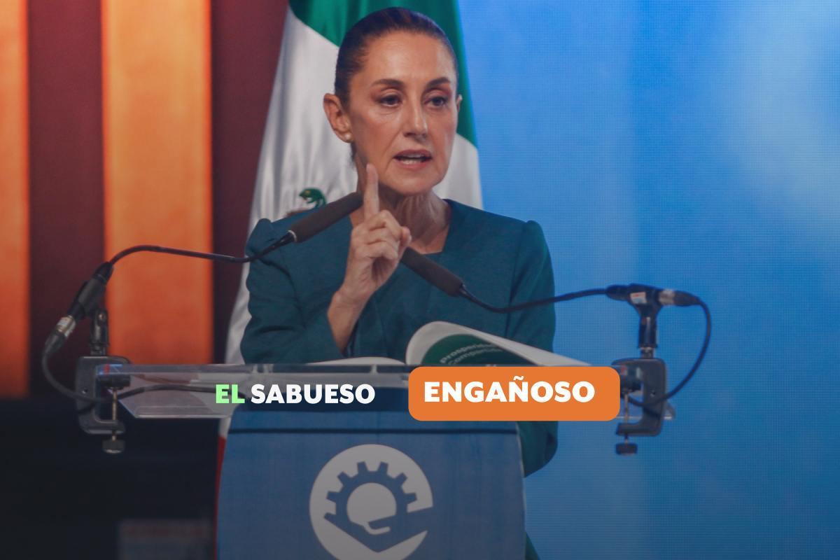 Sheinbaum presentó a empresarios en NL datos engañosos sobre crecimiento económico y empleos