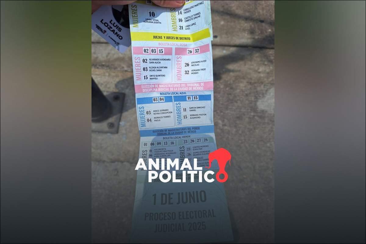 Elección judicial: difunden acordeones a favor de morenistas en plena jornada electoral