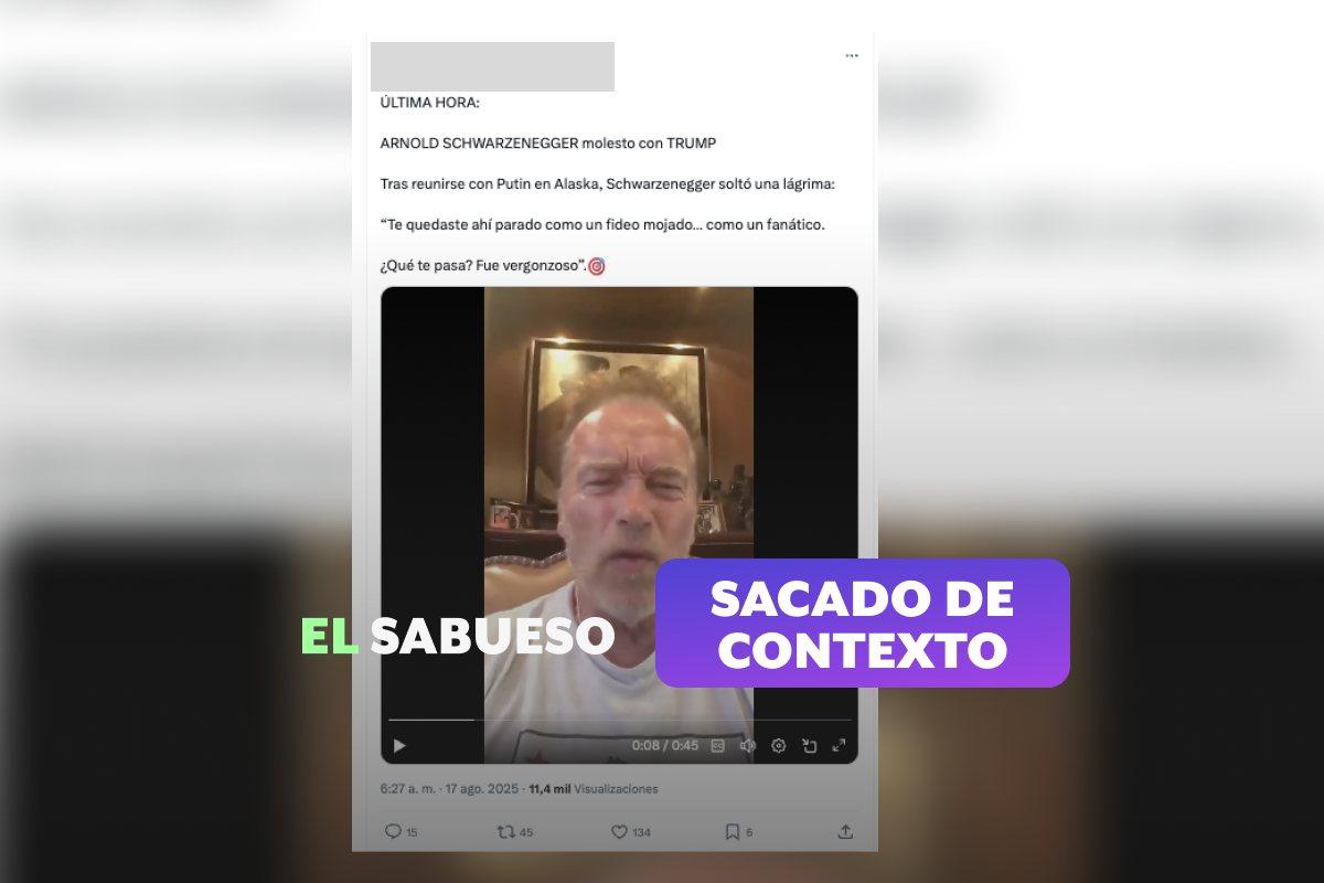 El video de Arnold Schwarzenegger donde critica a Donald Trump es de 2018, no de 2025