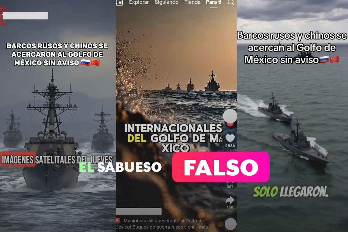 Falso que barcos rusos y chinos se acercaron al Golfo de México