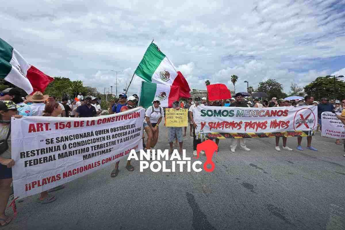 Habitantes de Tulum protestan por cobros para acceder al Parque del Jaguar; “el turismo no llega y afecta a todos”, acusan