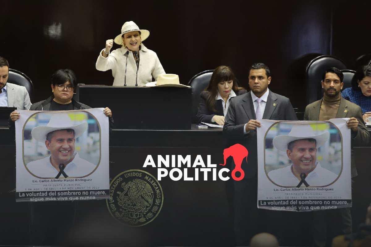 Crimen organizado y políticos mandaron asesinar a Carlos Manzo, acusa diputada del Movimiento del Sombrero; pide continuar legado