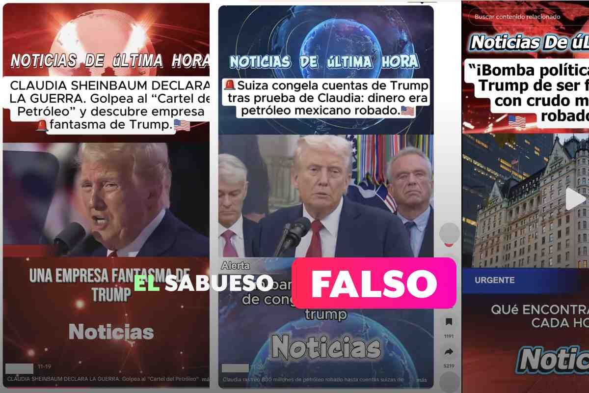 ¿Un banco suizo congeló las cuentas de Trump por robar petróleo mexicano? Falso