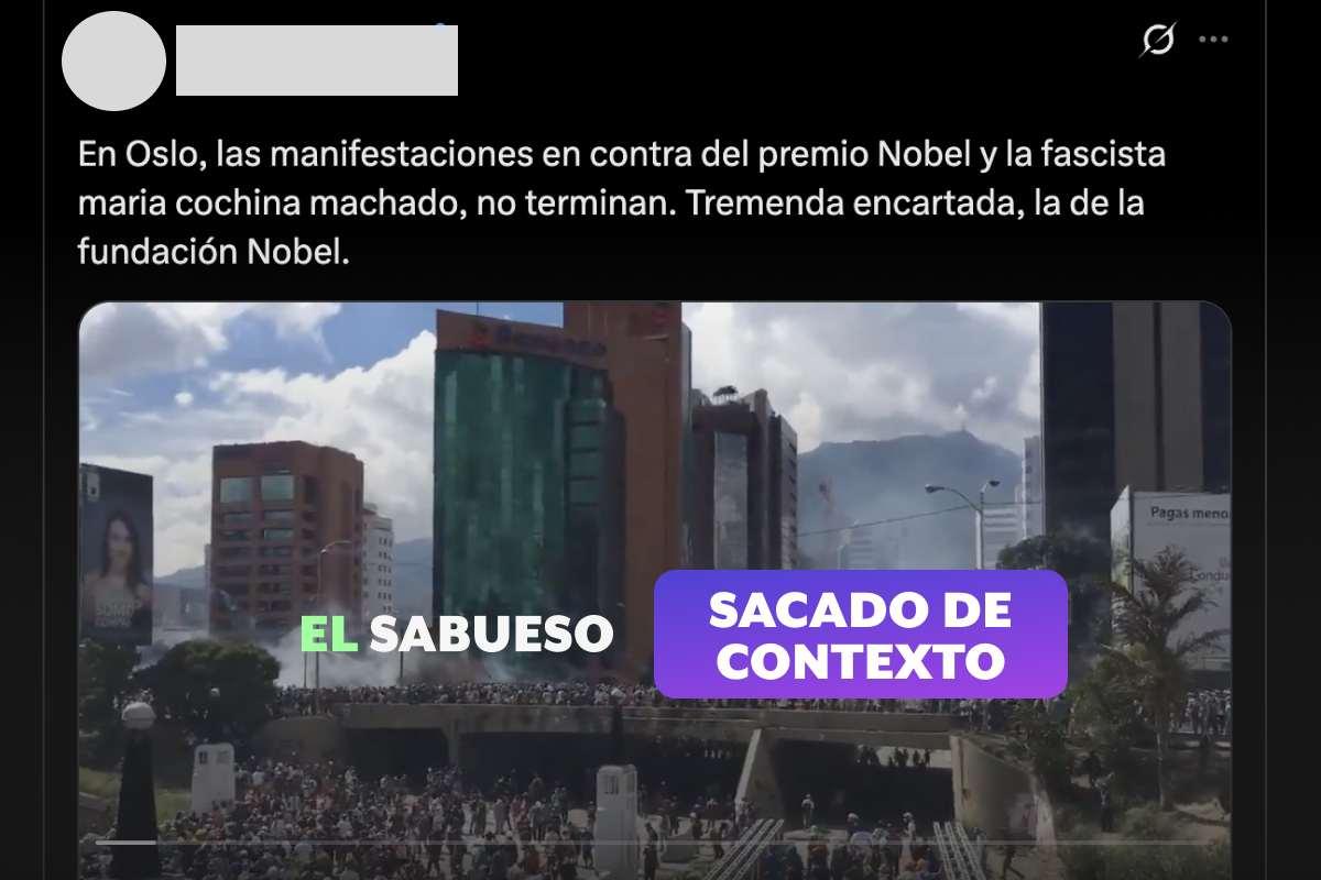 Este video no muestra protestas en Oslo contra Corina Machado