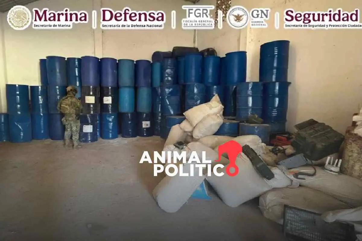 Desmantelan inmuebles en Guerrero y Sinaloa usados para la elaboración de drogas; decomisan cargamento de metanfetamina en Sonora