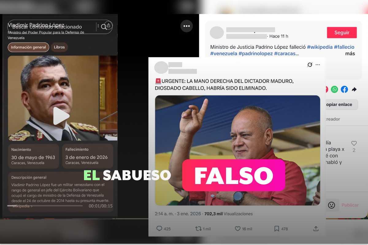 Diosdado Cabello y Vladimir Padrino no fallecieron durante los ataques estadounidenses en Venezuela