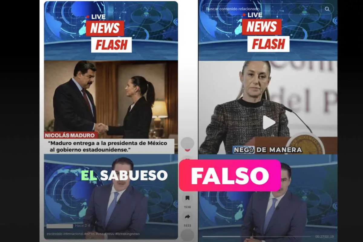 Este video del periodista Javier Alatorre se creó con IA; Maduro no “delató” a Sheinbaum